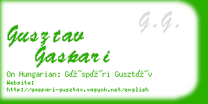 gusztav gaspari business card